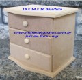 Cmoda multi uso 3 gavetas - mdf 6mm