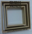 Nicho quadrado mdf cru - Trio - 9mm - 30x30x11
