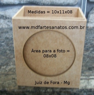 Porta lpis em mdf com foto - 3mm