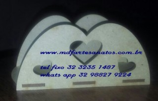 porta guardanapo mdf corao