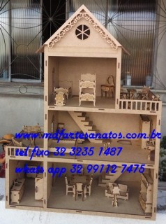 Casinha boneca polly mdf