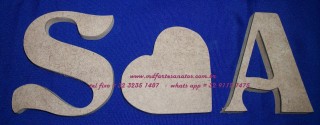 Iniciais S e A 12x11 mdf15mm e corao 10x10 mdf15mm