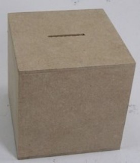Cofrinho mdf cru Mdio 11x11x12 - mdf 6mm