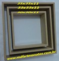 Nicho quadrado mdf cru - Trio - 9mm - 35x35x11