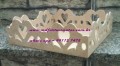 Bandeja quadrada vazada 26x26x07 modelo coraes mdf cru - 4mm 