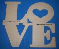 Love Agrupado mdf 6mm medindo 28x25